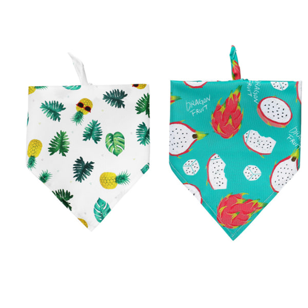 Unique style paws Dog Bandana, 2PC Washable Square Dog Scarfs