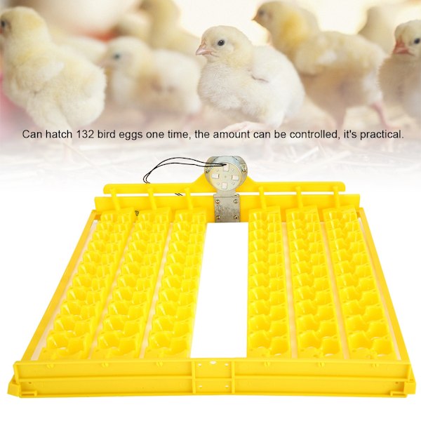 132 Egg Automatisk Eggvender - Dreieskuff for Automatisk Vaktel, And, Fjørfé Egg Inkubator Skuff 220V