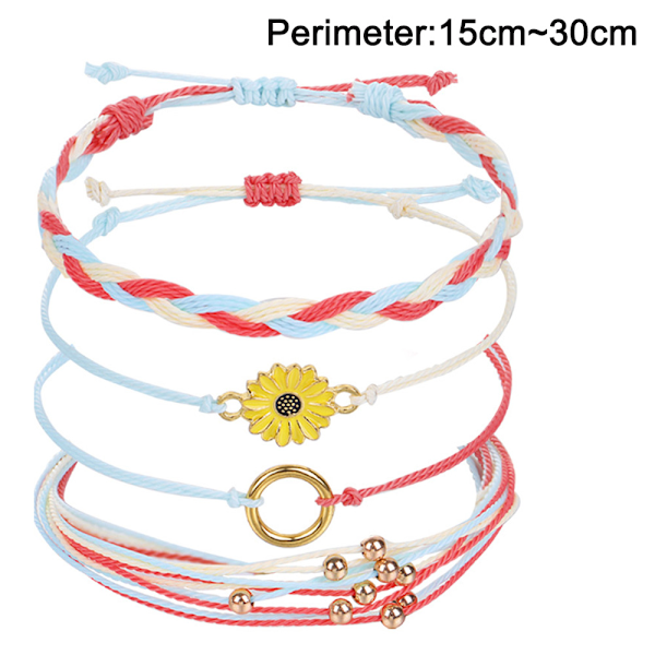 Litet armbandset med prästkrage, handvävt vaxpärlarmband