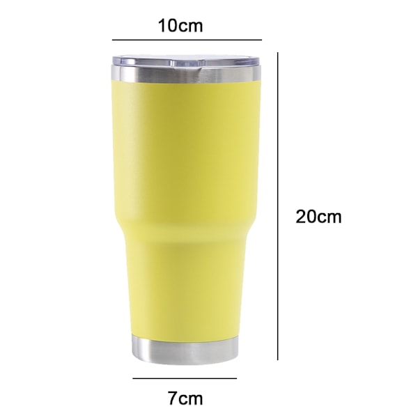 Thermos Termosmugg i Rostfritt Stål, Resemugg för Kaffe, Isolerad Kaffekopp med Vikbart Lock