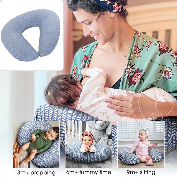 Ammepude og lokaliseringshjælp - original blå chevron | | støtte amning, flaskefodring, baby