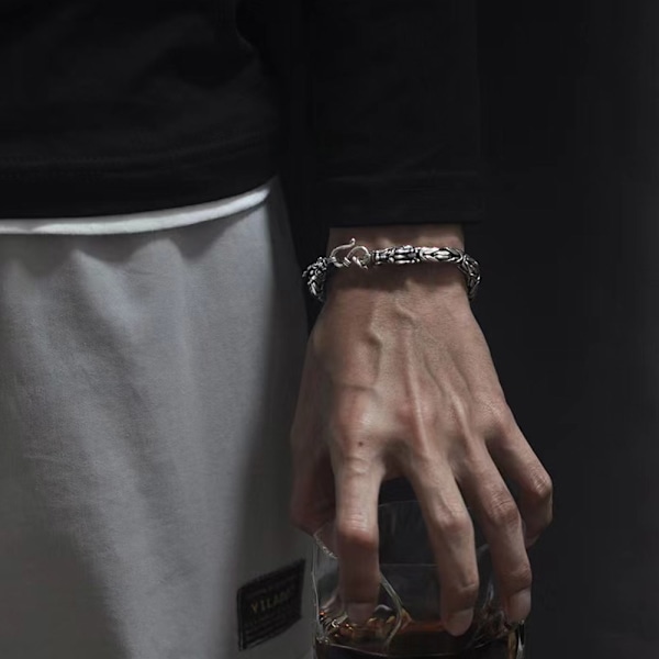 Armbånd i rustfrit stål Byzantinsk kæde armbånd til mænd kvinder drenge vandtæt