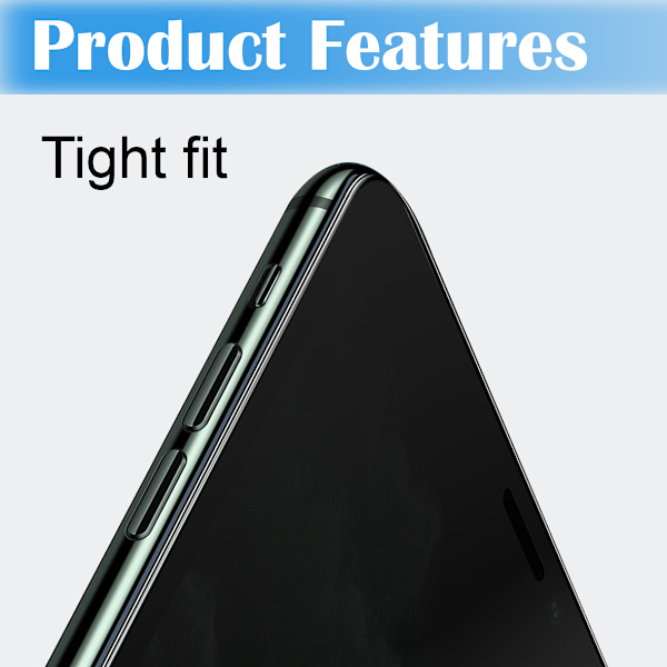 Easy Install iPhone 13 Privacy Skærmbeskytter HD Hærdet Glas transparent