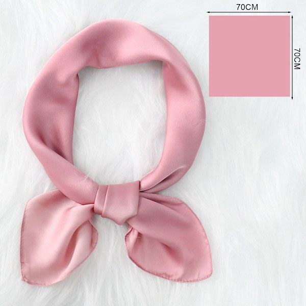 SATINIOR Chiffon-sjal Kvadratisk Halsduk Lommetørkle Retro Satengbåndsjal for Kvinner Jenter