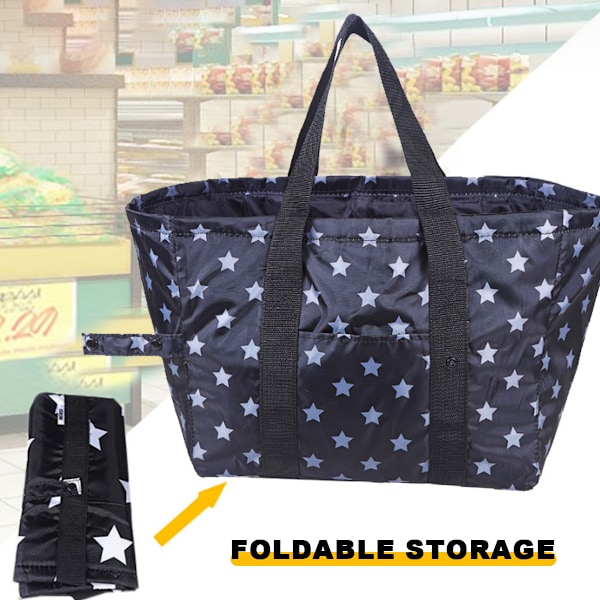 Mjuk Stor Utility Tote, Vikbar Återanvändbar Förvaringsväska Termisk Tote Väska för Kontorsarbetare Picknick Vandring Strand Fiske