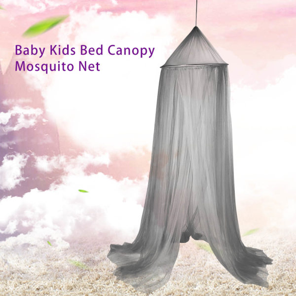 Baby Kids Round Dome Bed Canopy Myggnät Cover