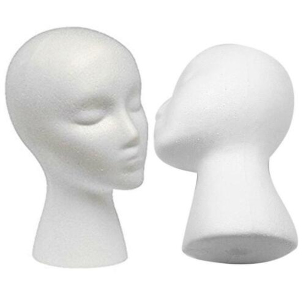 Polystyren Unisex Skum Mannekänghuvud Display Modeller Docka Kvinnliga Perukställ ❃