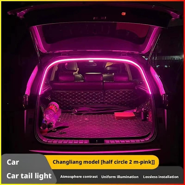 Bil Hög Ljusstyrka Bagagebelysning Ambient Ljus Interiör Led Automatisk Ljus Baklucka Strip M5k6 Purple 2M 1set