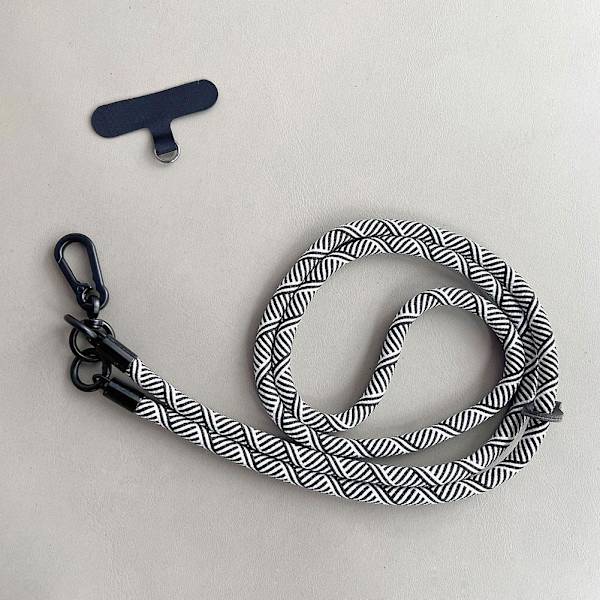 Justerbar Längd Mobiltelefon Halsband Snodd För iPhone 13 15 Pro 14 Max.UK black 10mm