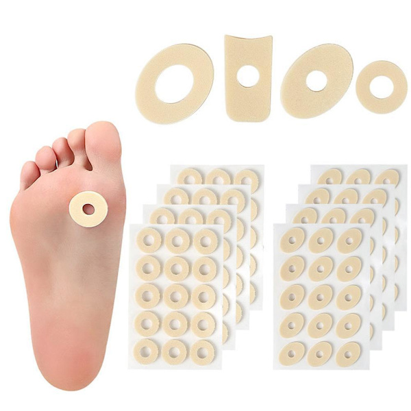 Gel Silikon Majskudde Omedelbara Pads Plåster Skor Patch Smärtlindring Fot U.K- large oval 15pcs