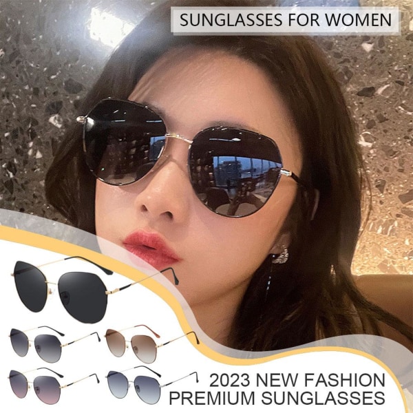 Solglasögon för kvinnors stora ansikte bantning Solglasögon för körning 20 tea one-size