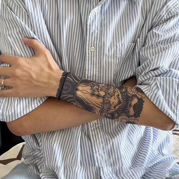 Japanska Tatuering Dekaler Vattentäta Blomma Arm Tatuering Dekaler Traditionella Tatuering Dekaler style 2 1pcs
