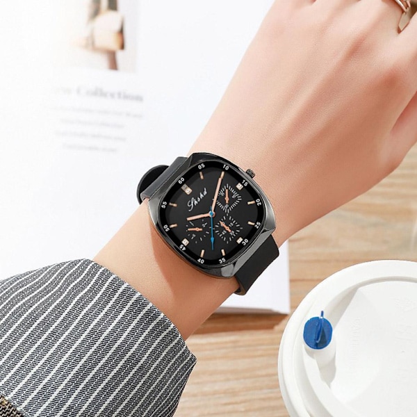 Lyxigt Silikonarmband Mode Dam Vattentät Klocka Unisex För Män Kvinnor Mode Koreansk O6f1 Brown One size