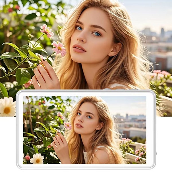 GINTBN Telefon Vlog Selfie Skärm, 4\" Trådlös Magnetisk Baksida White 1 pcs