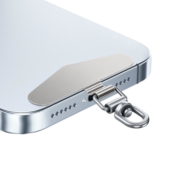 360° Roterbart Mobilskal Hängande Rep Fäst För Mobiltelefon Packning C7G7 Titanium steel color 1pcs