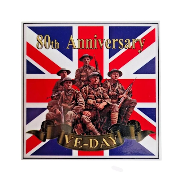 1-10x VE Day Fönsterdekaler 80-årsjubileum Militär squ D 10pcs
