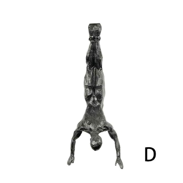 Kreativ Klättrande Man Resin Järntråd Vägg Hängande Figurer Scul Ny Y9 blackD 20*6.5cm
