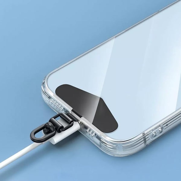 360° Roterbart Mobilskal Hängande Rep Fäst För Mobiltelefon Packning C7G7 Titanium steel color 1pcs