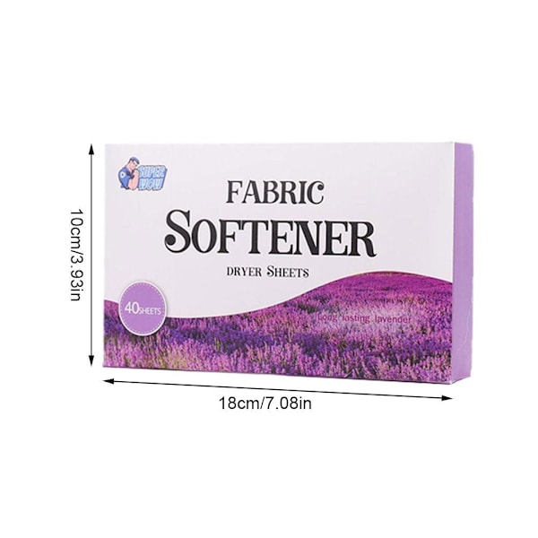 Lavendel Tvättmedel Torktumlare Ark Lugn Räkning Försvar Lukt Elektrostatisk 40 F2O5 Scented Grass Fragrance 1box 