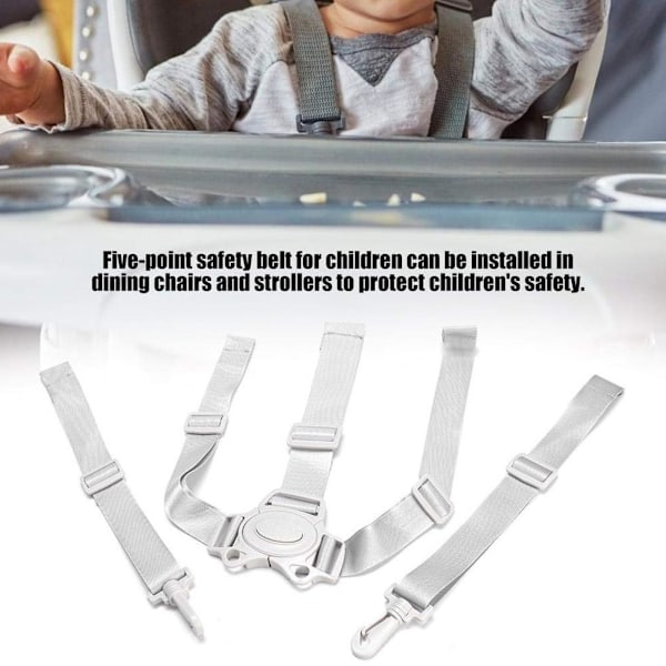 Baby Universal 5-punktssele Hög Stol Säkerhetsbälte Säkerhetsbälten För Barnvagn Barnvagn Buggy Barn Barnvagn
