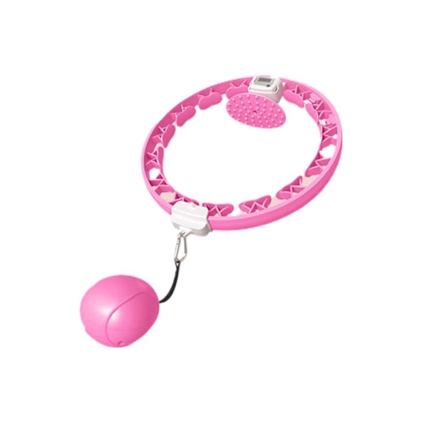 Smart Avtagbar Hu-la Hoop 2-i-1 Justerbar PP Material Hu-La Pink 1pc