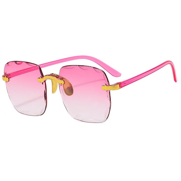 Nya Ramlösa Solglasögon med Skurna Kanter, Dam Solglasögon, Hög Definition, Lätta, UV-säkra N1u9 pink 1PC