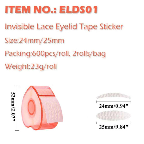 300 st Eyelid Tape Spets Dubbel Ögonlock Sticker Osynlig Hjärta Hot E4 Q4 N5N2 skin toneB L type 