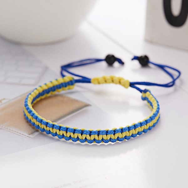 Ukraina Stickade Armband Justerbart Ukraina Fredsarmband V4O1 S8M4 Z1O4 N6Y9 D One size