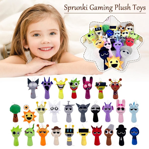Sprunki Spel Merchandise Plyschdocka Sprunki Plysch Rythm Box Ny Gray 1pcs