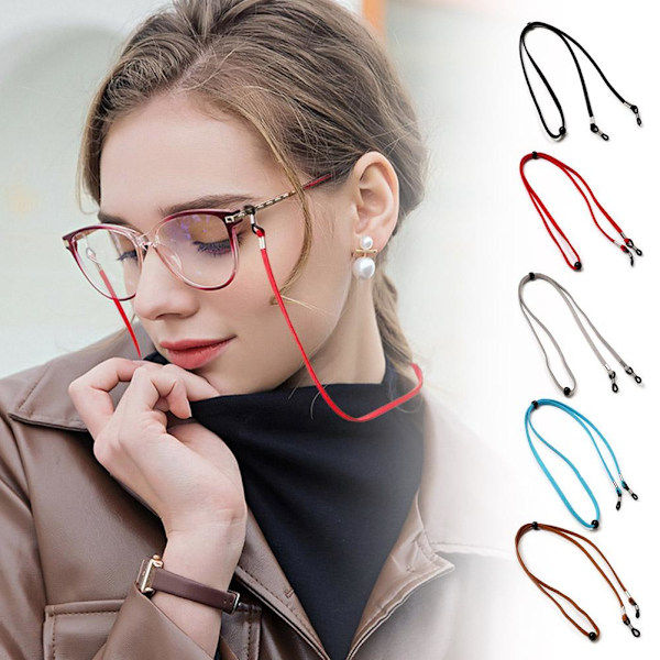 Solglasögon Snodd Rem Halsband Glasögonkedja Sladd Läsning Gl black one-size