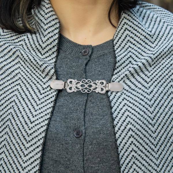 Perfekt Retro Kofta Clip Tröja Clip Kvinnor Filigran Rygg Clip Sjal Cinch Klänningar Y9j7 style3 One size