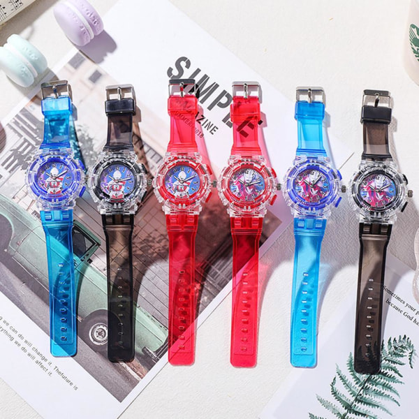 Tecknad serie LED- watch för barn för pojkar och flickor, studenter Analog W K One size