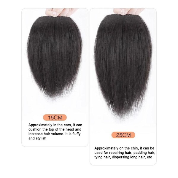 Uppgraderad Förtjockad Fluffig Hårförlängning Flerfärgad 15/25Cm Clips Osynlig Ny M4S7 Dark brown25cm 1pcs