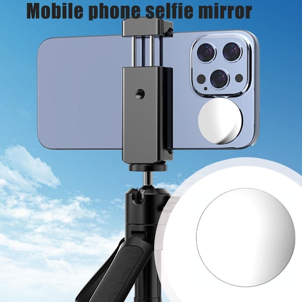Kompakt Självhäftande Spegel Smartphone Selfie Vlog Spegel För Telefon Metallplattor För Selfie För D8r8