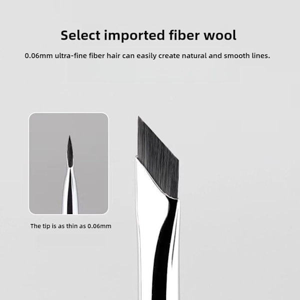 Liten Platt Diagonal Eyelinerborste Ultratunn Sminkborste Verktyg Smink M9V6 silkworm brush 1pcs