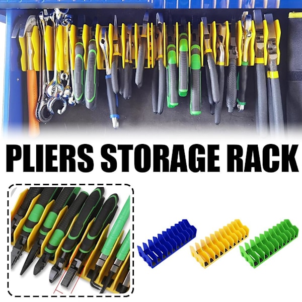 ABS Verktygsorganisator 10-facks Nyckelförvaringshållare Tångskärare Blue One size