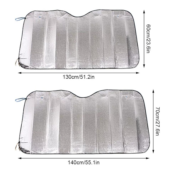 Vikbar bil vindruta visir skydd solskydd dammtät UV-skydd I1 130*60cm one-size