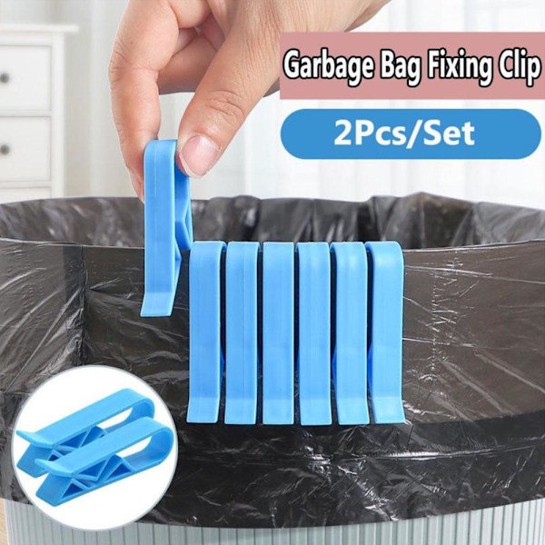 2 st. soppåshållare i plast, klämmor för kökssopor green 2PC