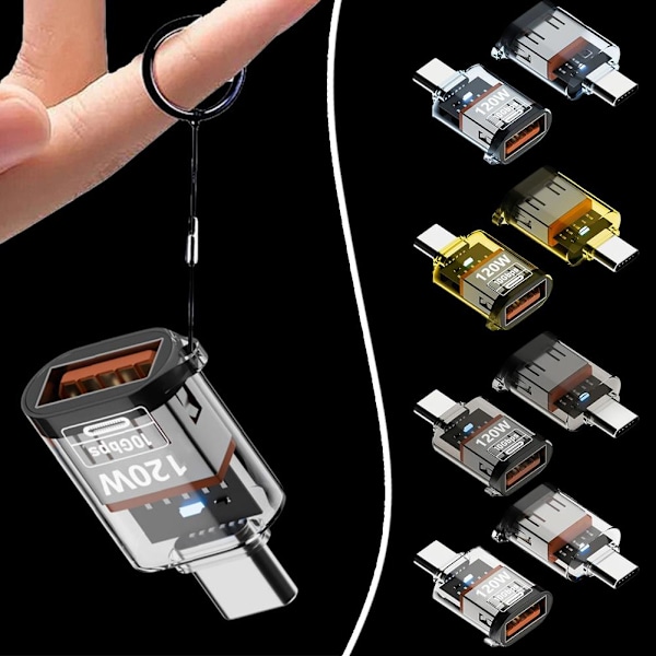 USB 3.2 Hona till Typ C Hane Port Konverter Adapter☆ E5R6 F8D6 Black 1 pcs