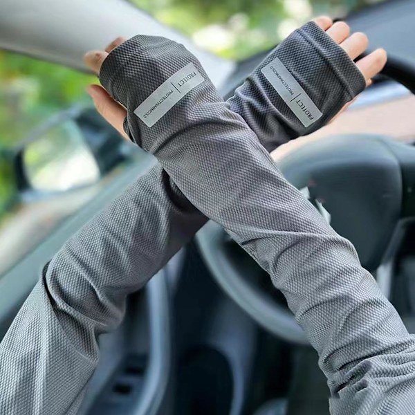 Unisex Kylande Armskydd Ärmar Sport UV Solskydd Utomhus black Arm Sleeves