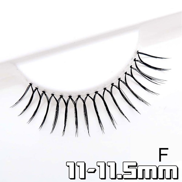 U-formade lösögonfransförlängningar Naturliga tunna återanvändbara N5F2 11.5mm 5 pairs