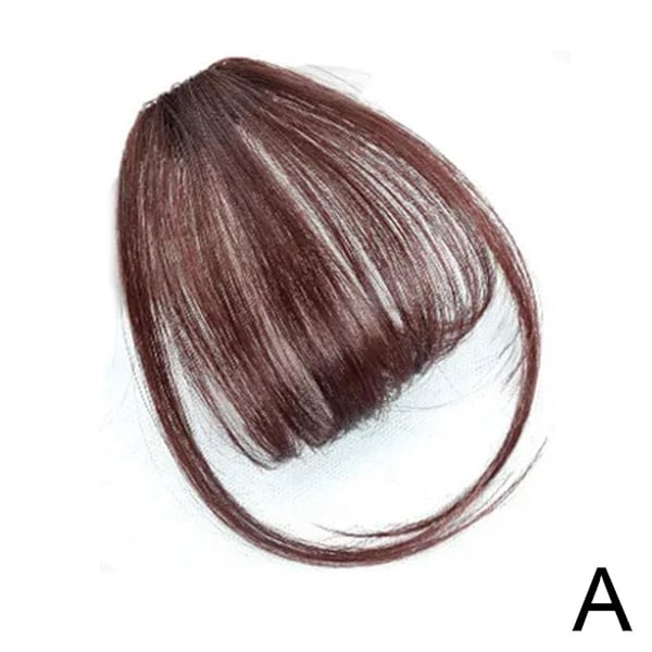 Koreansk 3D Air Bangs Clip Peruk Falska Bangs Osynlig Spårlös Peruk Bit Panna Förlängningsverktyg O3X6 black brown With sideburns