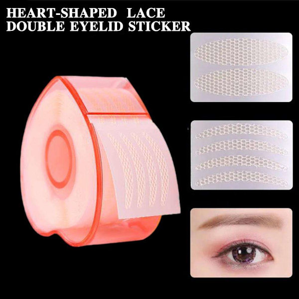 300 st Eyelid Tape Spets Dubbel Ögonlock Sticker Osynlig Hjärta Hot E4 Q4 N5N2 skin toneB L type 