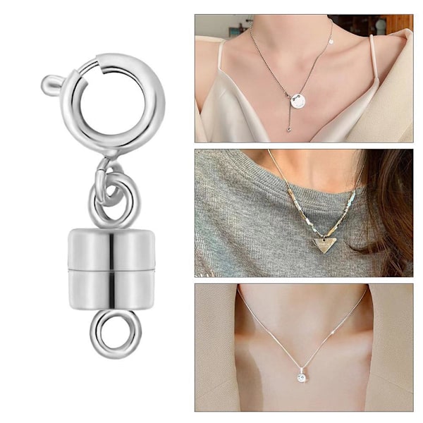 Silver Guld Magnetlås Krok För DIY Armband Halsband Smycken HOTN F0J5 Golden One size