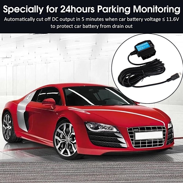 24 timmars parkeringsövervakare laddare OBD till USB adapter X0G9 kabel✨y Mini USB Straight
