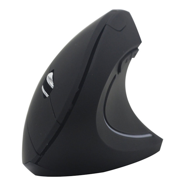 1x trådlös spelmus vertikal ergonomisk optisk möss för PC black without battery