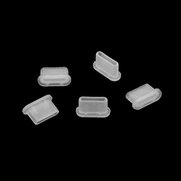 10-100 st Silikon Anti-Damm Plugg Typ-C USB Hörlursdamm L8C8 Plugg Sup♤ white and blackA one-size 2pcs