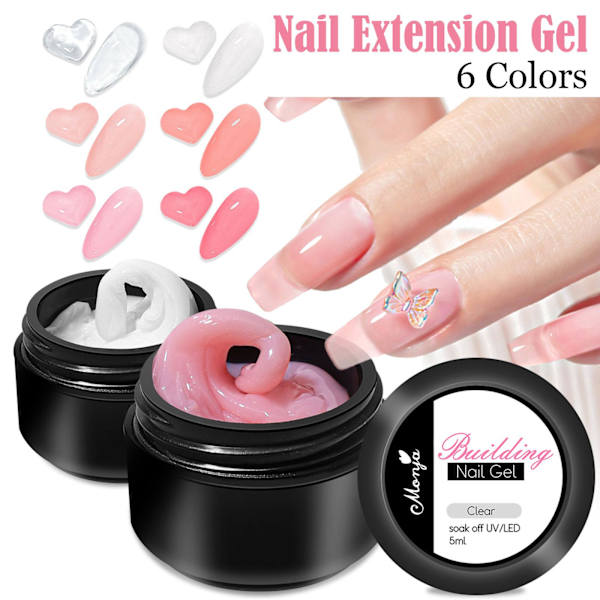Icke-klibbig Handförlängning Nagelgel Skulpteringsgel Nagel XP Konst T Polish Q0Z6 clear 5ml