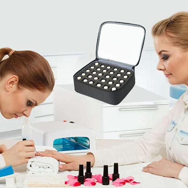 Rosa (B) $ Förvaringsväska för nagellack Stor kapacitet, Högt värde för tvättväska för ansikte, Väska, J8E7 Black 1pcs