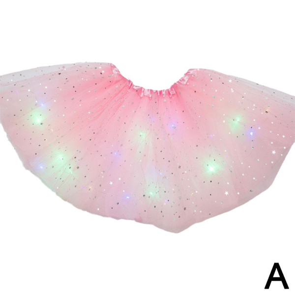 Magisk och lysande LED Tutu-kjol✨f J9C9 rose red one size